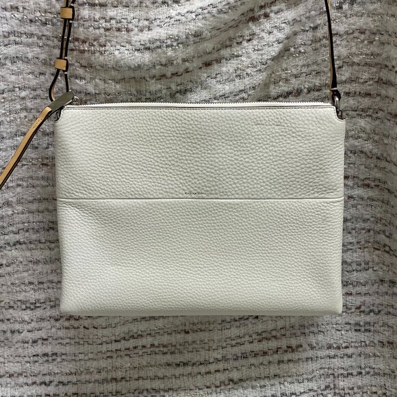 Chic, talilored Ivory Colored, Pebble Leather, Coach Highrise bag M1230-30472 - Picture 1 of 16